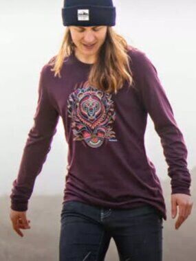 Smartwool Merino Sport 150 Autumn Sun Bear Graphic Long-Sleeve T-Shirt